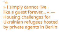 10YBIM Lecture Series #05: Housing challenges for Ukrainian refugees in Berlin