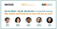 Was haben die Proteste im Iran mit uns zu tun? Diskussionsveranstaltung / What do the protests in Iran have to do with us? Discussion event